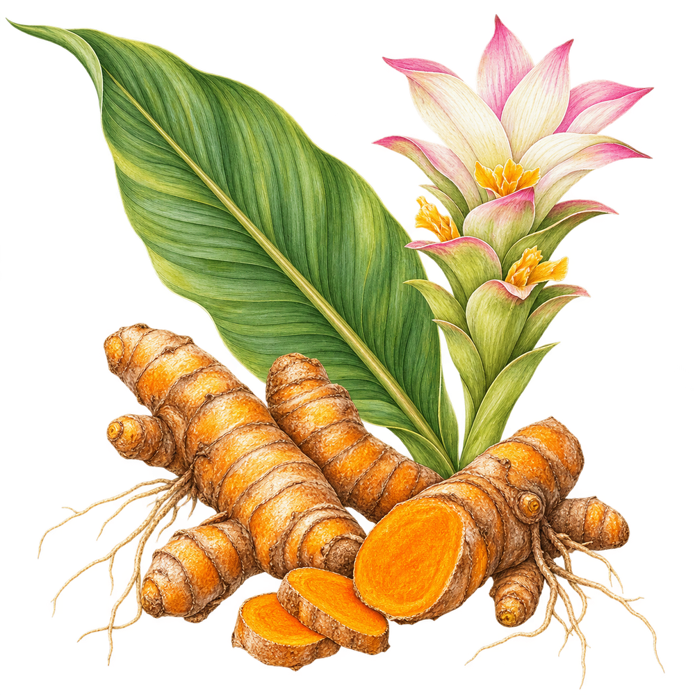 ターメリックの植物画