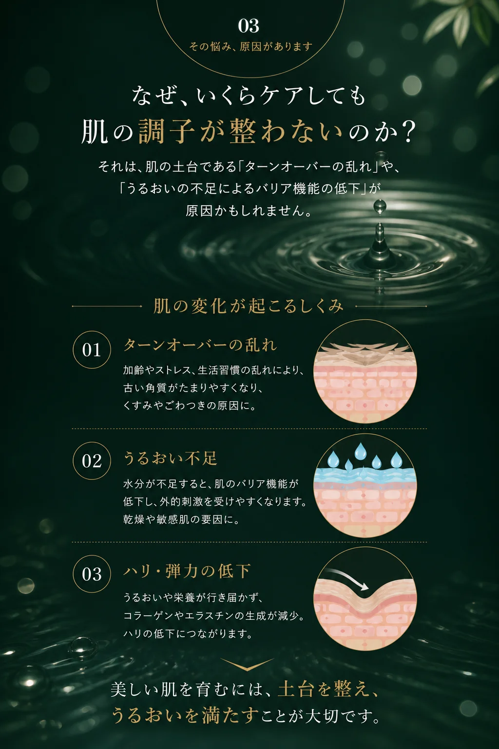 なぜ、いくらケアしても肌の調子が整わないのか？ 肌の変化が起こるしくみ