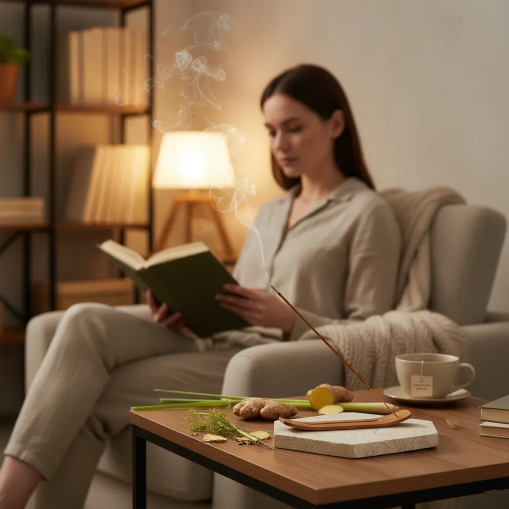 お香 ノンケミカルインセンス レモングラスジンジャー フェンネル/レモングラス/クベブ/ジンジャー - 画像 (5)