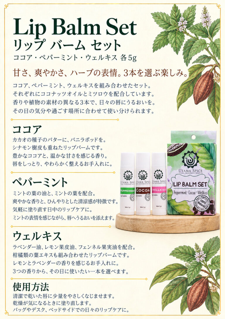 リップバームセット (ココア、ペパーミント&ウェルキス)の商品案内