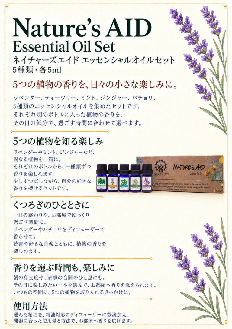 エッセンシャルオイルセット ネイチャーエイドの商品案内